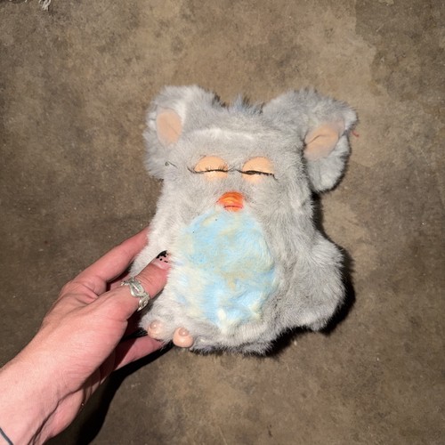 Vintage Emoto-Tronic Furby PARTS ONLY pink eyes old school  Blue grey eyes & fur