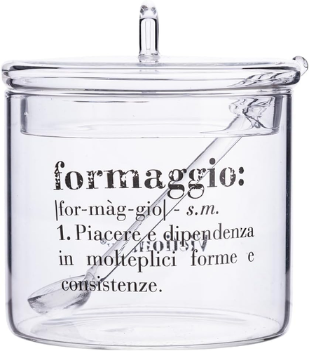 Formaggera Coccinella Lia In Vetro Con Tappo Legno E Cucchiaio – Barattolo Da 400 Ml, Ideale Per Formaggio, Artigianale - 5