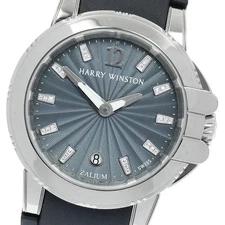 HARRY WINSTON ocean sports 411-LQ36Z Date gray Dial Quartz Ladies Watch_914298