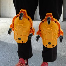Rolling Knee Pads with 3 Wheels, Flexible Sli...