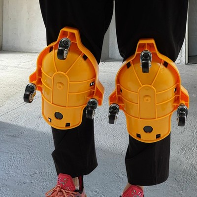 Rolling Knee Pads Adjustable Knee-Blades Durable Work Safety Sliding Knee Pads
