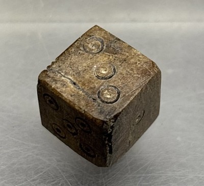 Antike römische Knochen Spielwürfel Karte 1. - 3. AD
