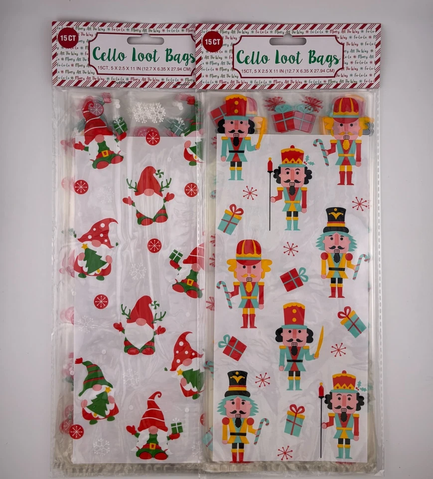 60 sacos de biscoitos para festa de Natal grandes guloseimas gravata torcida - 4 PROJETOS - Imagem 3 de 4