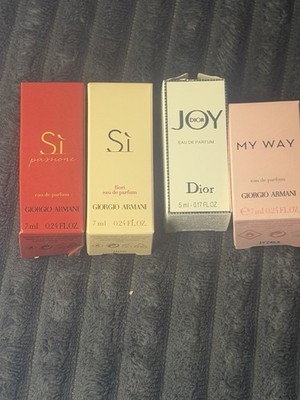 Giorgio Armani Si Passione, Si Fiori, My Way & Dior Joy Eau de Parfum Sample