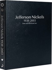 Jefferson Nickels: 1938-2003 Date & Mintmark Set-Whitman Prestige™ Album (Black)