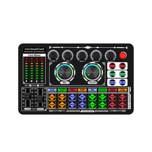 F999 Live Sound Card Professional Audio Equipment For Podcasts For Recording - Picture 7 of 14