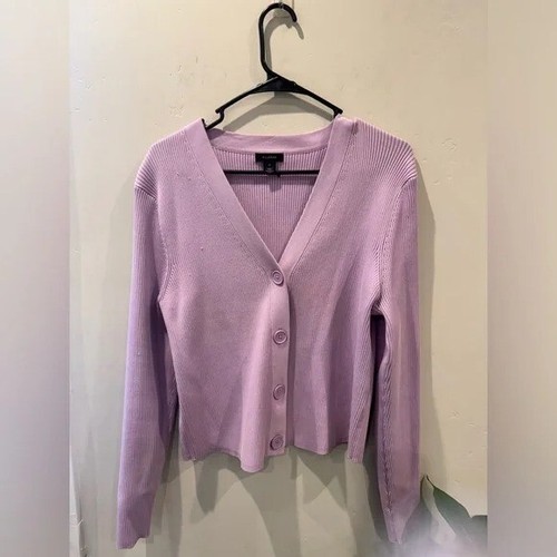 Halogen Purple Rib Cardigan Used Once XL - Picture 5 of 6