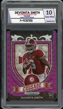 2021 PRIZM DRAFT PICKS Devonta Smith MGS GRADED 10 ROOKIE #165 RC PURPLE PRIZM