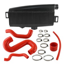 Top Mount Ladeluftkühler für Subaru Impreza WRX 02–07 STI 04–07 Schlauch Rot