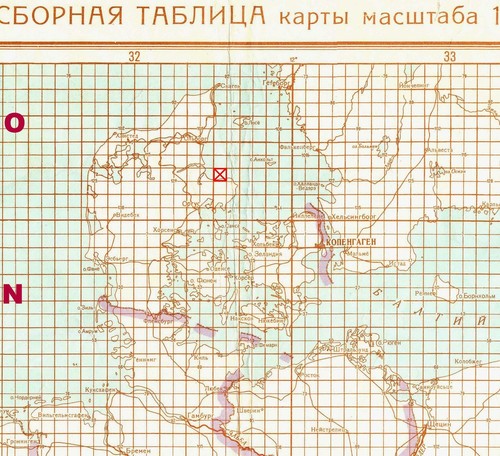 Mapa topográfico militar soviético ruso - FJELLERUP STRAND (Dinamarca), ed.1961 - Imagen 5 de 5