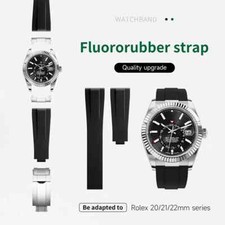 20mm 21mm 22mm FKM Rubber Watch Band Strap For Rolex Series Watches