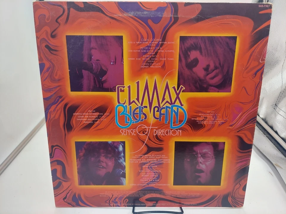 🎸 Climax Blues Band – Sense of Direction LP (1974) Sterling NM/VG+ Ultrasonic. - Bild 2 von 4