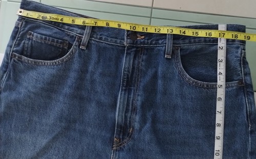 Signature Levi Strauss ERROR BIG E 34 (ACTUAL 38 WAIST x 43 LENGTH) Blue Jeans - Picture 12 of 13