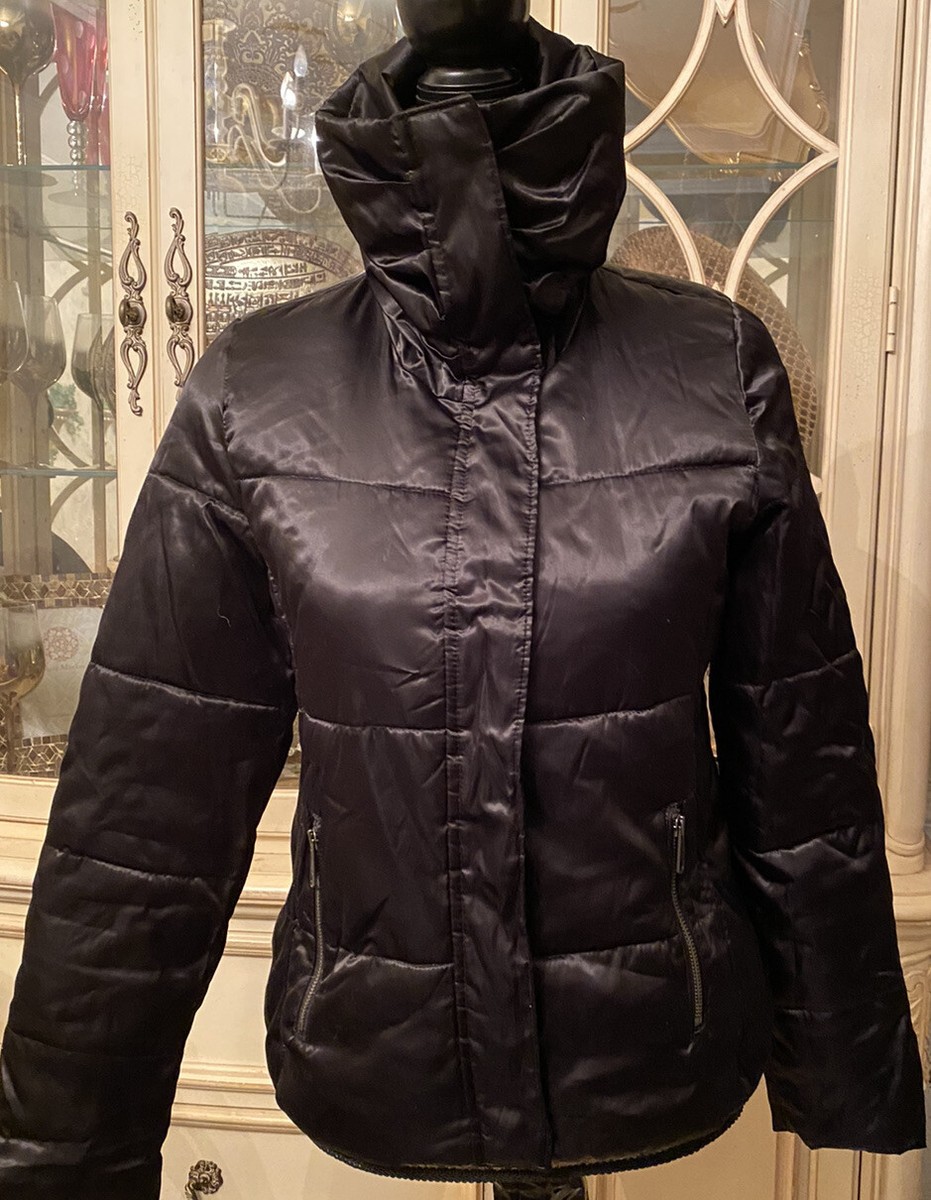 black puffer coat warm