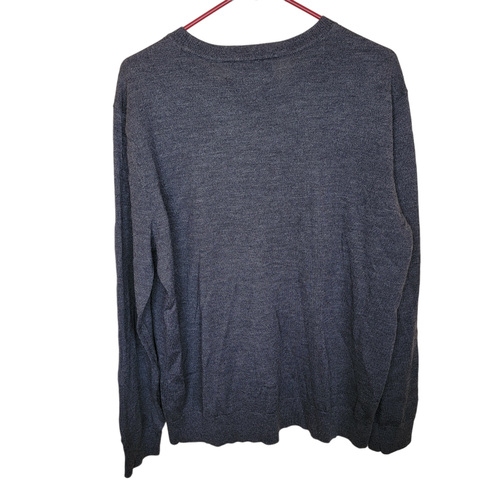 Banana Republic Italian Merino Yarn By Baruffa Men's Gray Crew Neck Sweater - XL - Picture 3 of 11
