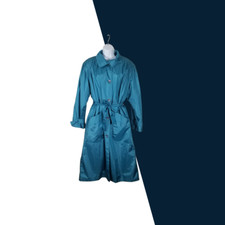 Clipper Mist Teal Trench Coat