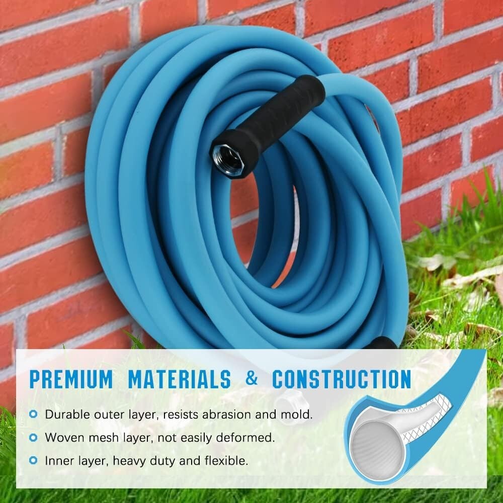 75ft RV Water Hose Drinking Water Hose with Rubber Fittings Anti-Kink Lightweigh