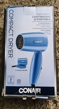 Conair 124ANR 1600W Folding Handle Blow Dryer - Blue