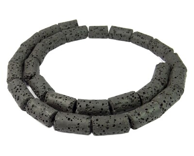   Lava Walzen / Röhrchen ca. 14x9 mm Perlen Strang für Armband & Kette  