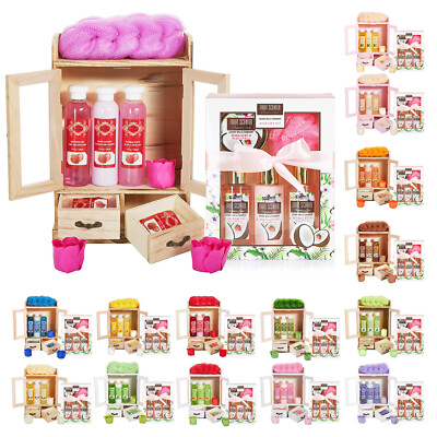 Damen Beauty Geschenkset Körperpflege Badeset plus Erdbeer Kokos Set für Frauen