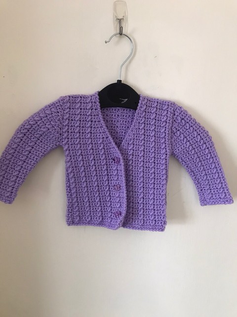 lilac cardigan baby girl