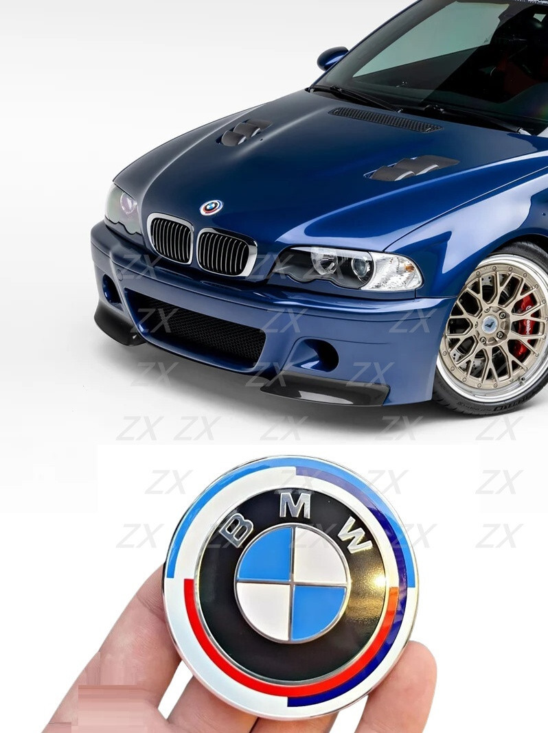 BMW 82mm 50th Anniversary Car Front Hood Emblem Badge Logo | eBay