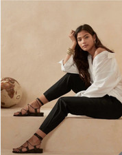 Banana Republic BLACK sz 10 High-Rise Tapered Cargo Pant Black 746693 NWT 120