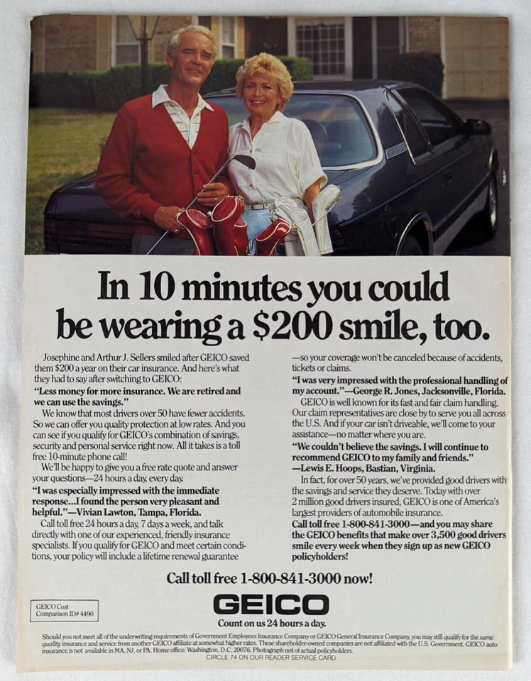 Golden Years Lifestyle Magazine 1990 - Larry King September Days Club VTG - Image 2 of 4