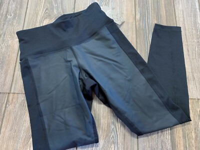 NWT Womens Spalding $42 Nice Deep Black Ankle length Yoga or Workout Pants  Small