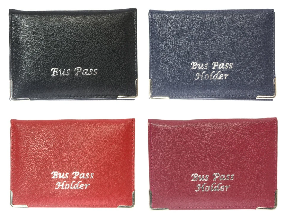 Soft Real Leather Bus Pass Travel Card Credit ID Oyster Holder Coin Purse Zipped