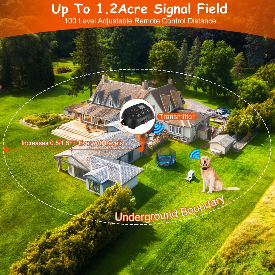 For 1/2 Dogs Underground Electric Outdoor Dog Fence Pet Containment