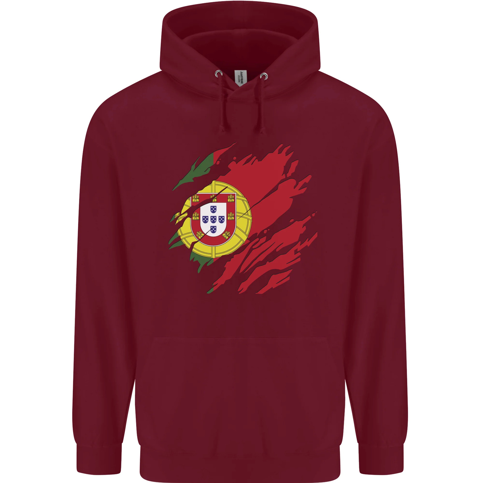 Torn Portugal Flag Portugese Day Football Childrens Kids Hoodie image 5