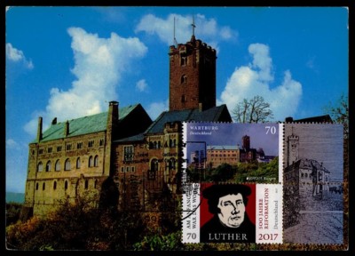 BRD MK 2017 MARTIN LUTHER EISENACH WARTBURG EUROPA CEPT MAXIMUMKARTE MC CM dq25