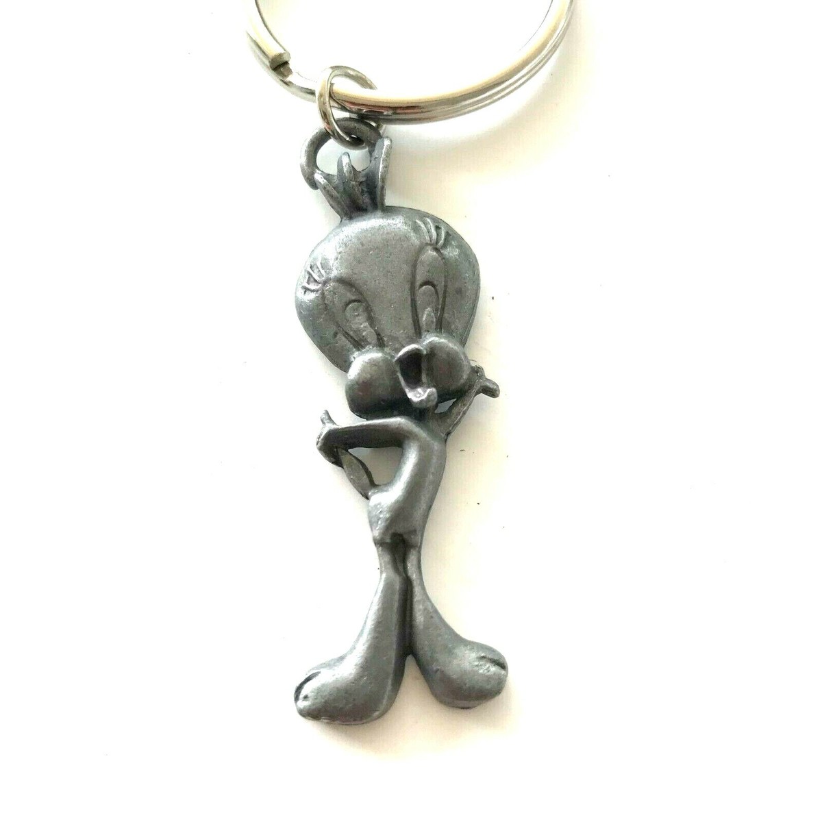 Vintage Tweety Bird Pendant Keychain Keyring Looney Tunes Toons