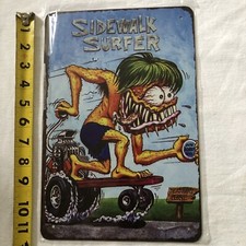 Rat Fink Character Metal  Skateboard Sign