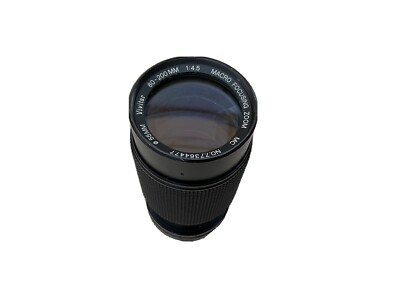 VIVITAR 80-200MM 1:4.5 55MM MACRO FOCUS ZOOM. MC NO.77364477