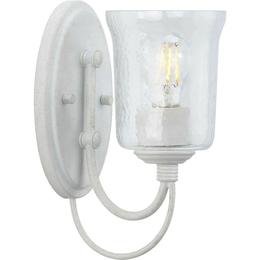 Progress Lighting Bowman Cottage White 1 Light Bath Chiseled