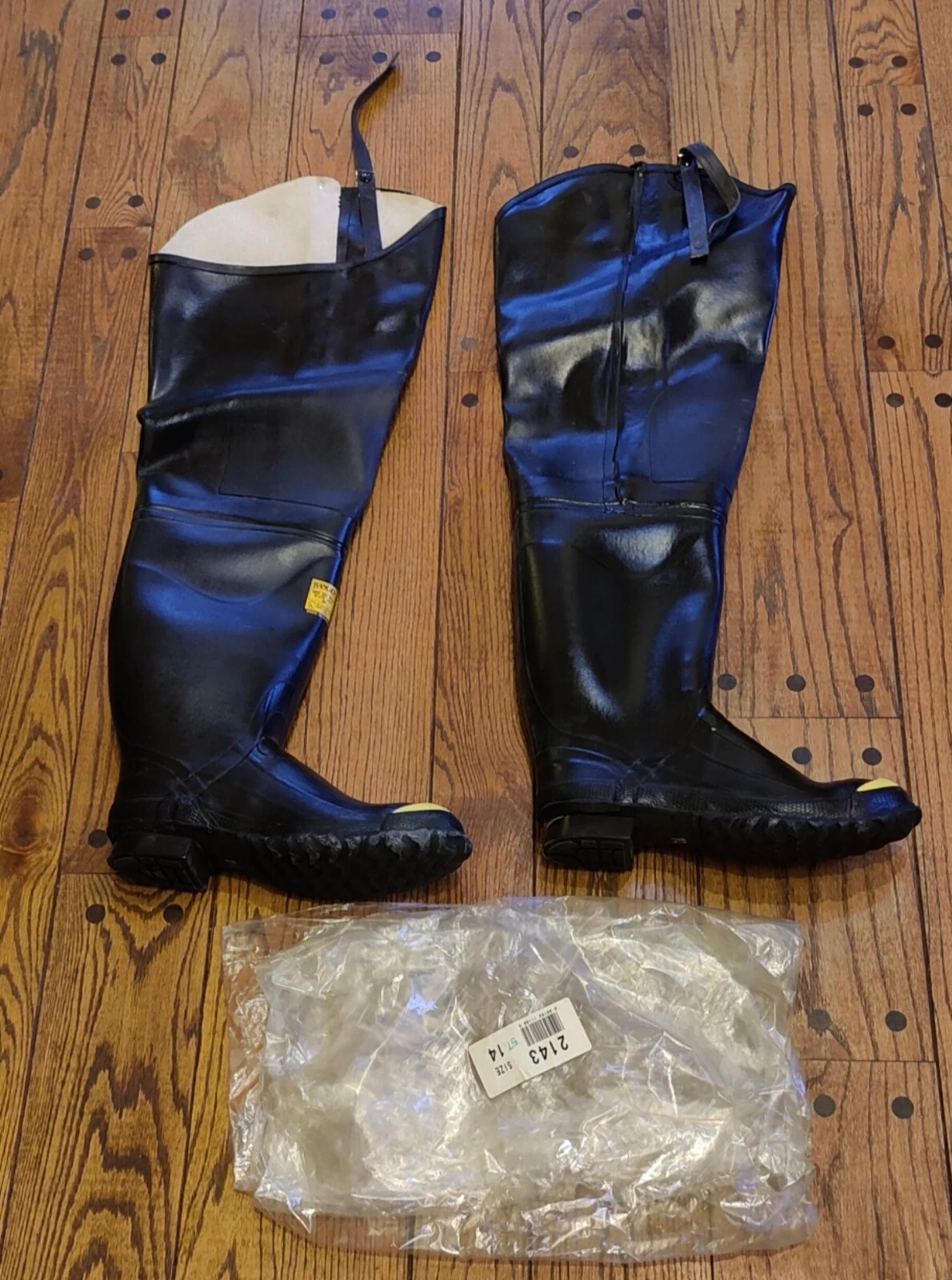 Vintage New NOS Ranger Steel Toe Hip Waders Boots Sz 14 Made in USA Wader Boot