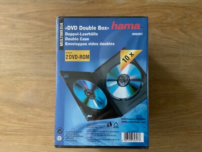 Hama DVD Double Box Doppel-Leerhülle, 10er Pack, Art.Nr. 00062607