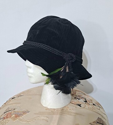 Vintage Yves Saint Laurent Rive Gauche YSL Velvet Floppy Hat  display picture 1