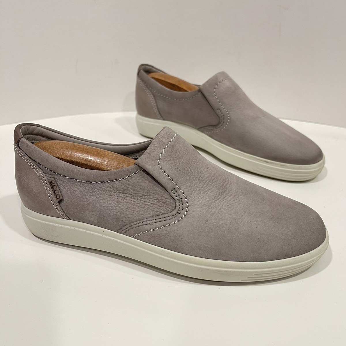 ECCO Women\'s Slip On Flats Sneakers Gray Leather Loafers Casual  Size41 ECCO Women main image 2