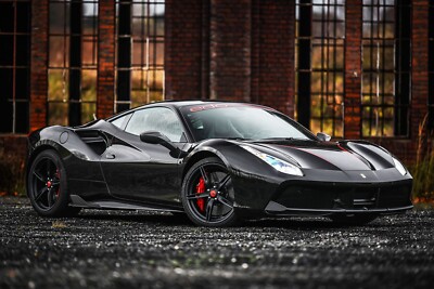Ferrari 488 GTB Car Wall Art Giclee Canvas Print Photo (#262)