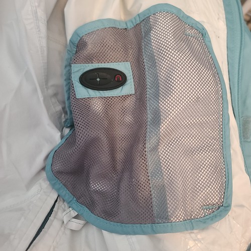 Sierra Designs Hurricane Jacket Womens Medium Waterproof Rain Teal Green Hiking - Picture 12 of 14
