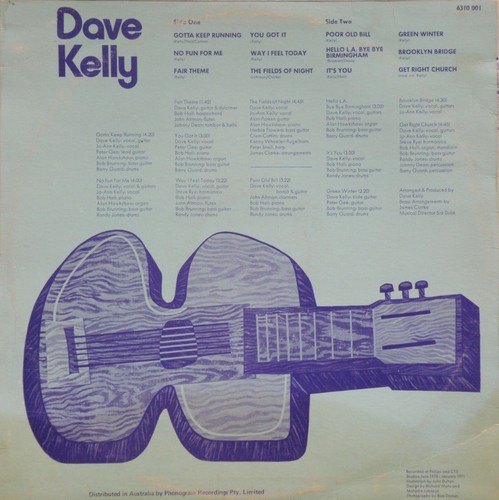DAVE KELLY*DAVE KELLY*OZ LP TRAMP JO-ANN KELLY JOHN DUMMER BLUES BAND, NEAR-MINT - Picture 11 of 13