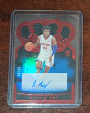 2020-21 Panini Crown Royale Purple RC Auto Saddiq Bey /49 #RCA-SAD Pistons