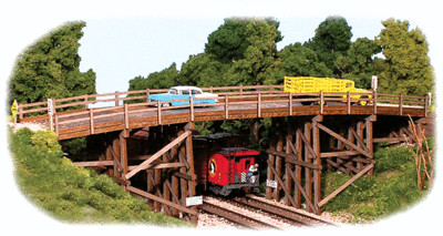 Monroe Models HO Country Road Bridge Kit 13-1/2 x 3-1/4 x 4-1/8in 34.3 x 8. 2007