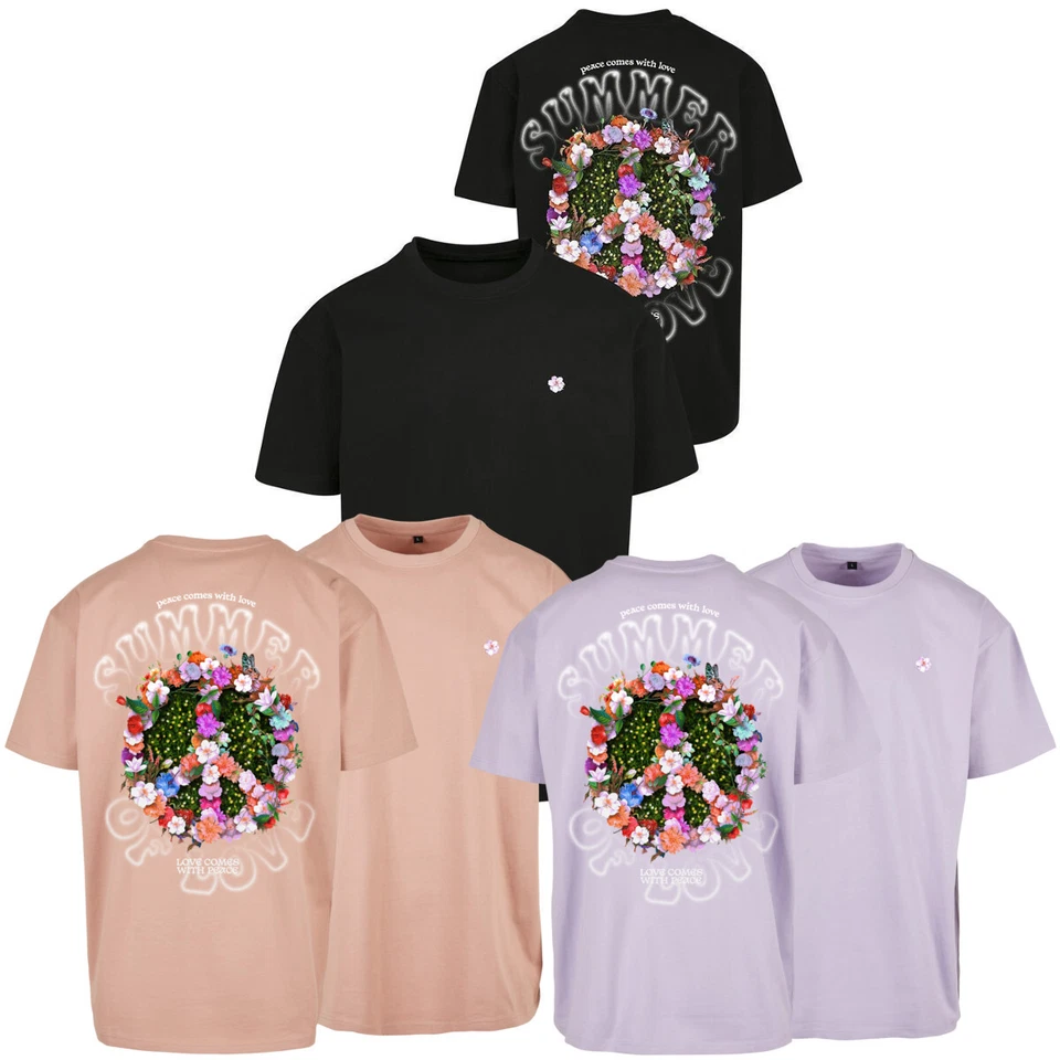Mister Tee Été De L'Amour T-Shirt Oversize Haut Fleur Paix - Photo 1/1