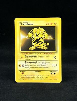 Pokémon TCG Electabuzz Base Set 20/102 Regular Unlimited Rare LP