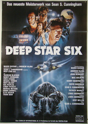 DEEP STAR SIX Nancy Everhard, Greg Evigan 1989 - Filmplakat DIN A1