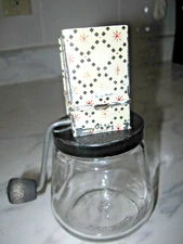 VINTAGE MCM ANDROCK NUT CHOPPER/GRINDER METAL TOP GLASS BOTTOM  STARBURST RETRO